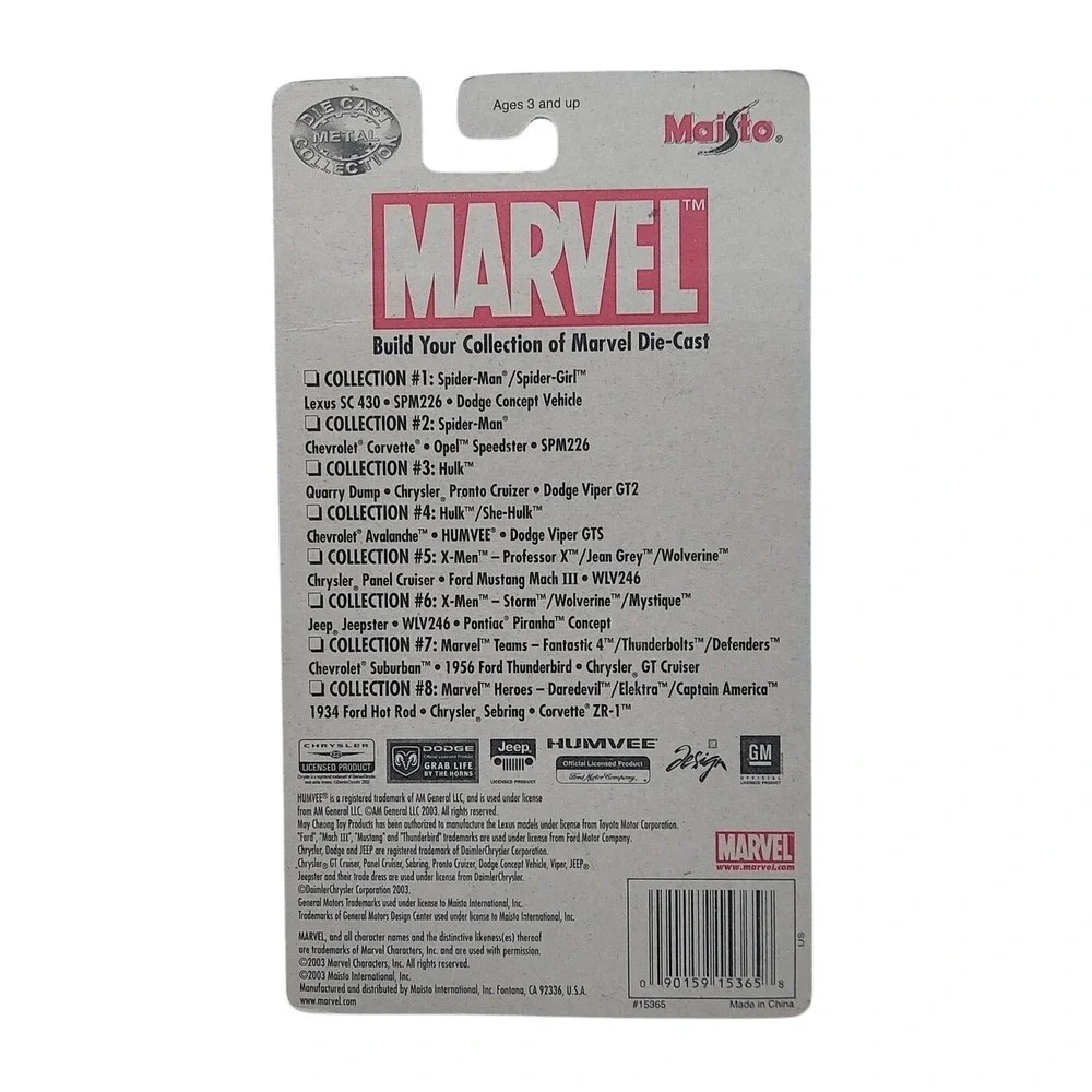 2003 Maisto Marvel Collection 5\8 Professor X, Jean Grey, Wolverine
